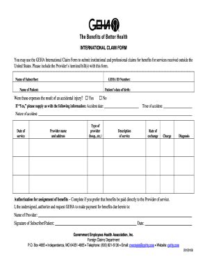 geha overseas claim form